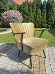Fotel klubowy uszak muszelka vintage prl