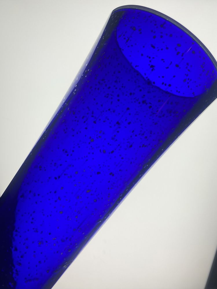 Wysoki - 100 cm, niebieski wazon vintage lata 90te