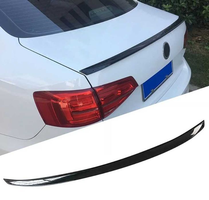 Спойлер чорний глянець VW Jetta 6 2012-2019 на багажник / ABS пластик