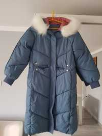 Zimowy damski płaszcz kurtka damska zimowa L 40 z kapturem