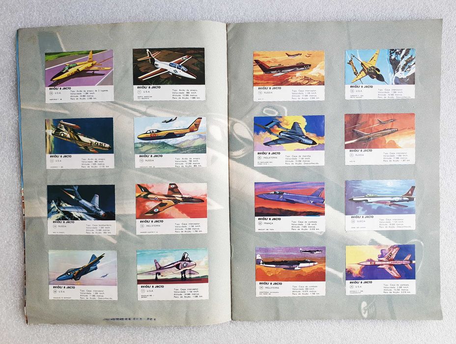 Caderneta Completa "AVIÕES A JACTO" Pastilhas Pirata ~ 1973/76 ~ RARA