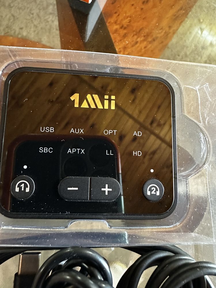 Bluetooth-передавач, трансмітер 1Mii B06T6 із оптичним USB/AUX/RCA