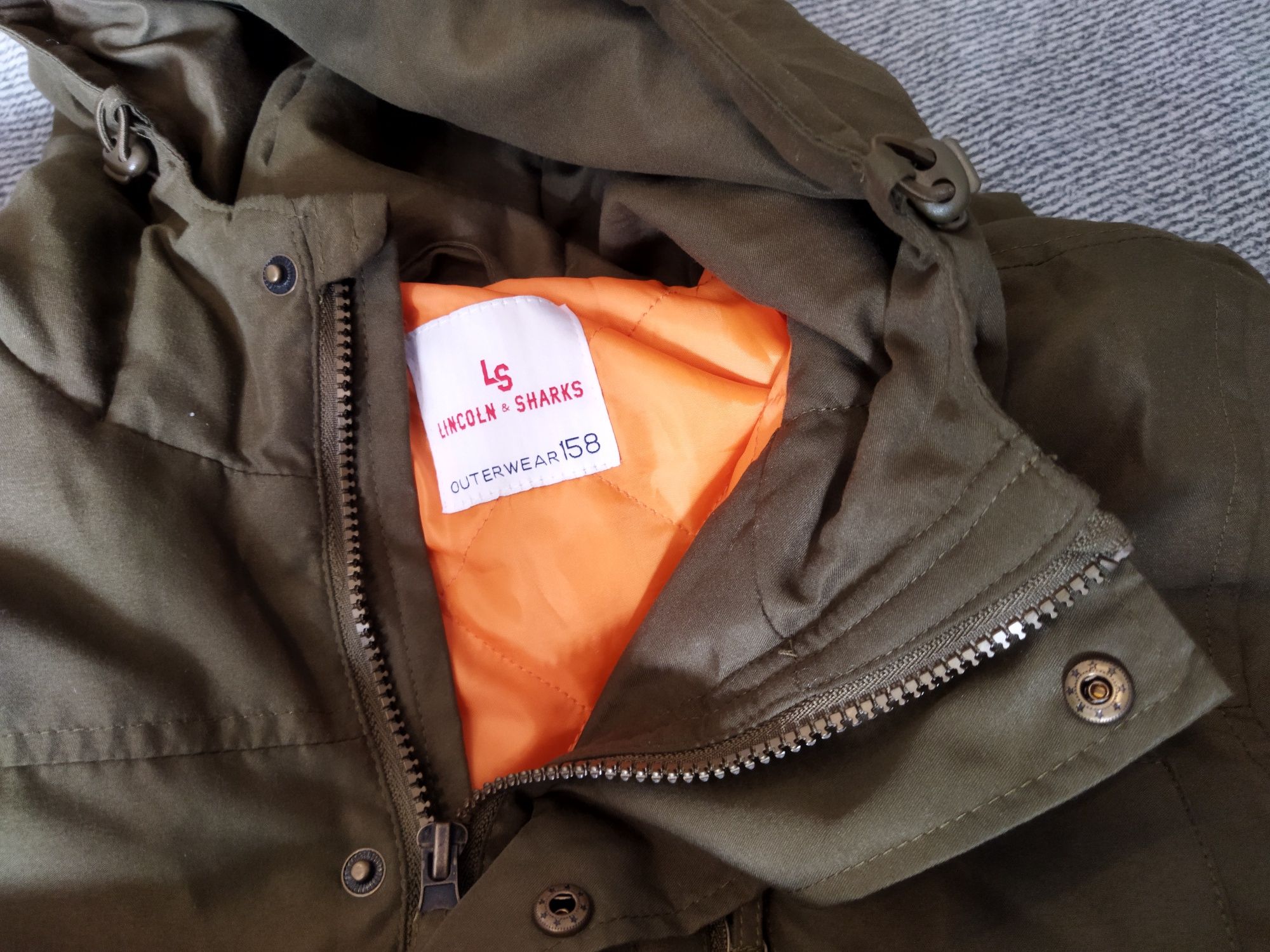 Kurtka parka 158 zielona 5-10-15