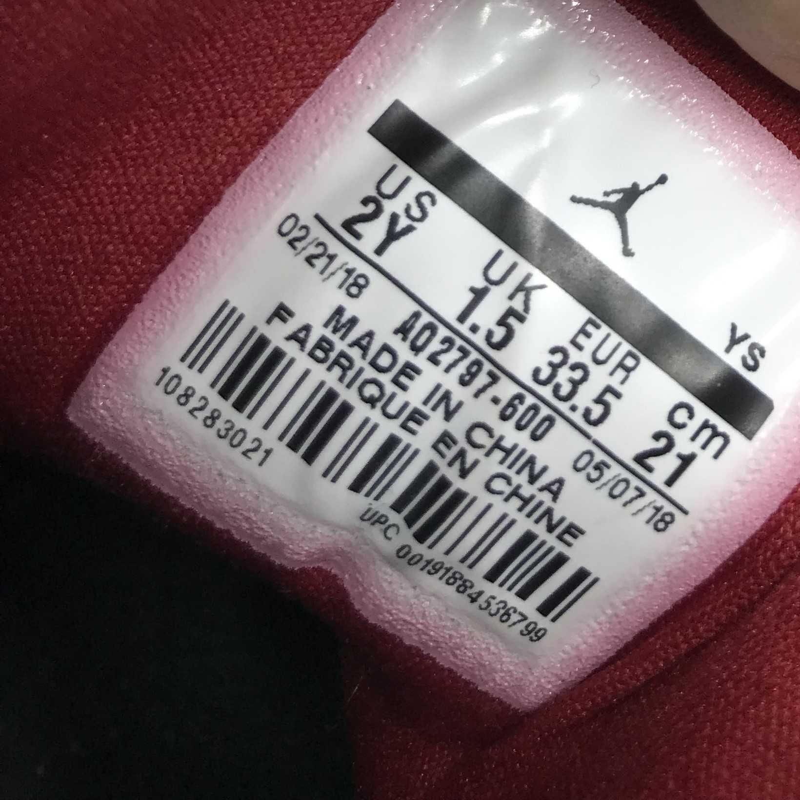 JORDAN Jumpman Team 2 r.33,5 oryginalne buciki dziecięce