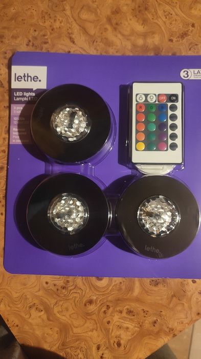 Lampki LED trzy sztuki i pilot