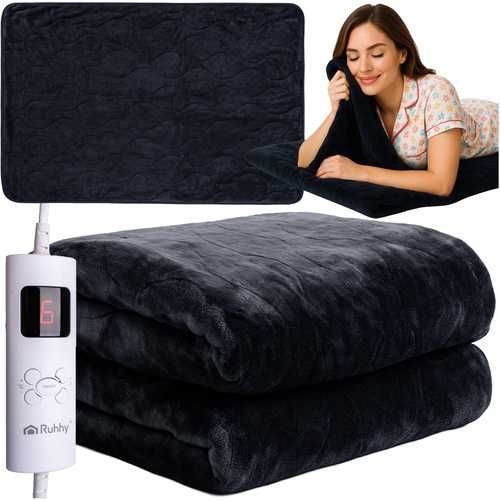 Електрична Ковдра Ruhhy 180x130 см М'яка Двоспальна 6 Режимів Польща
