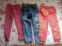 Trzy pary spodni dla dziewczynki rozmiar 128/134