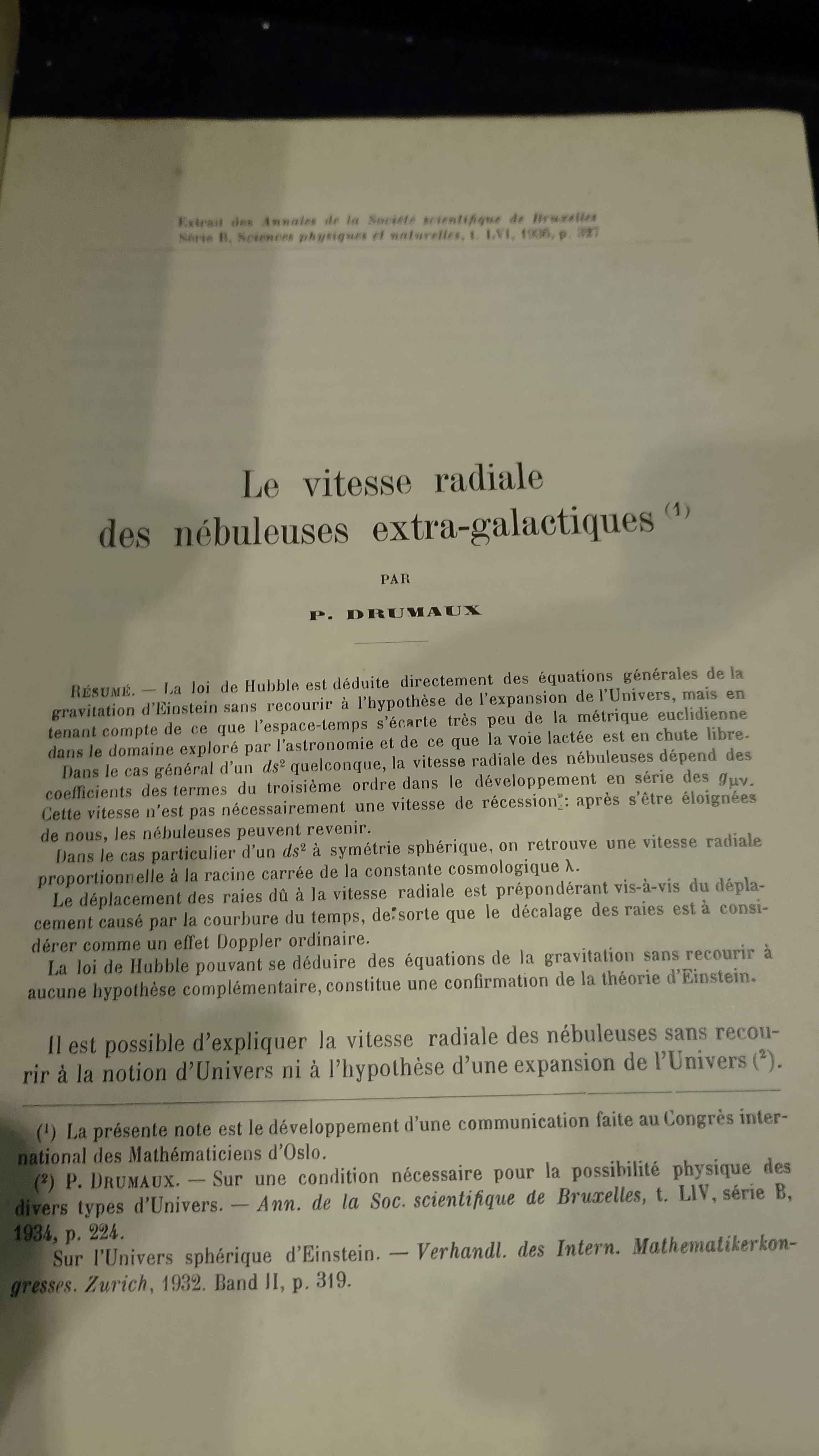 Annales de la Société Scientifique de Bruxelles (Extrait) - P. Drumaux
