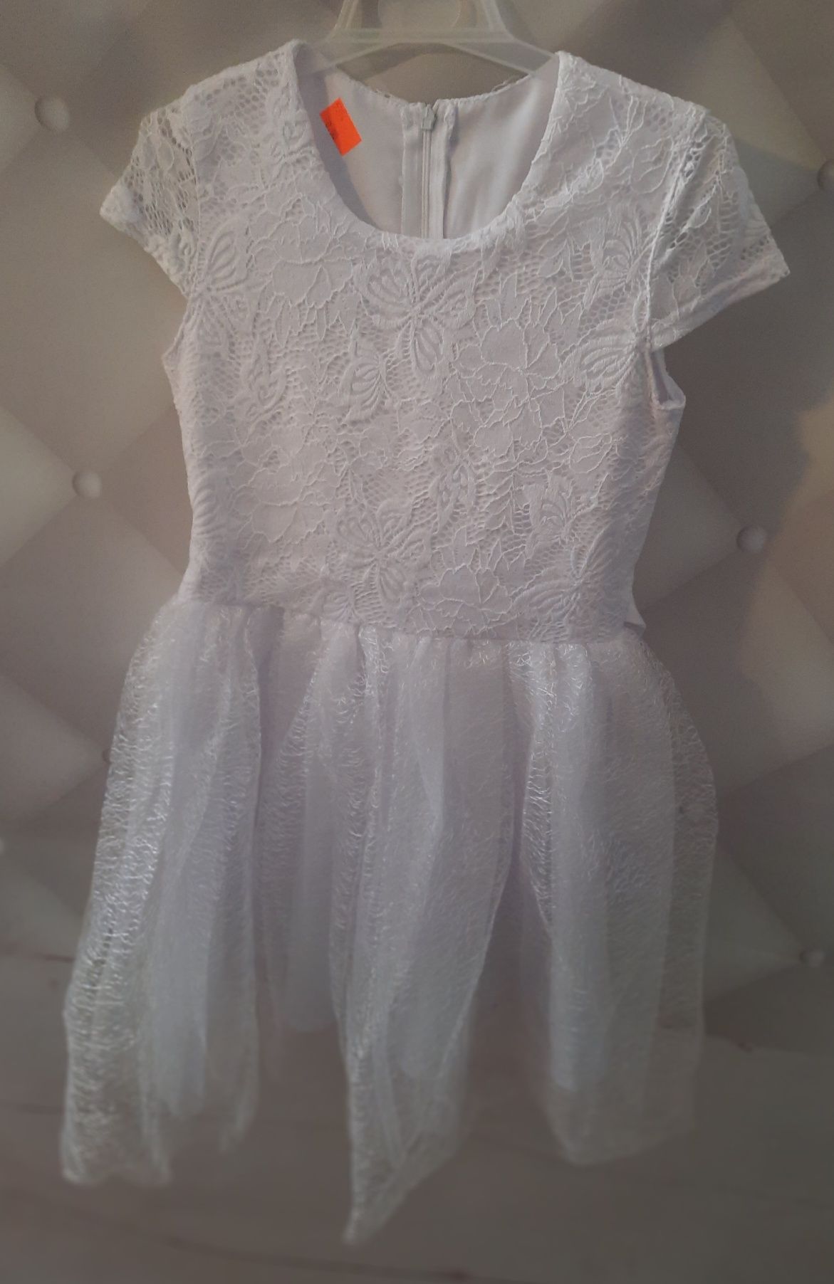 Sukienka Dziewczęca Biała 128
