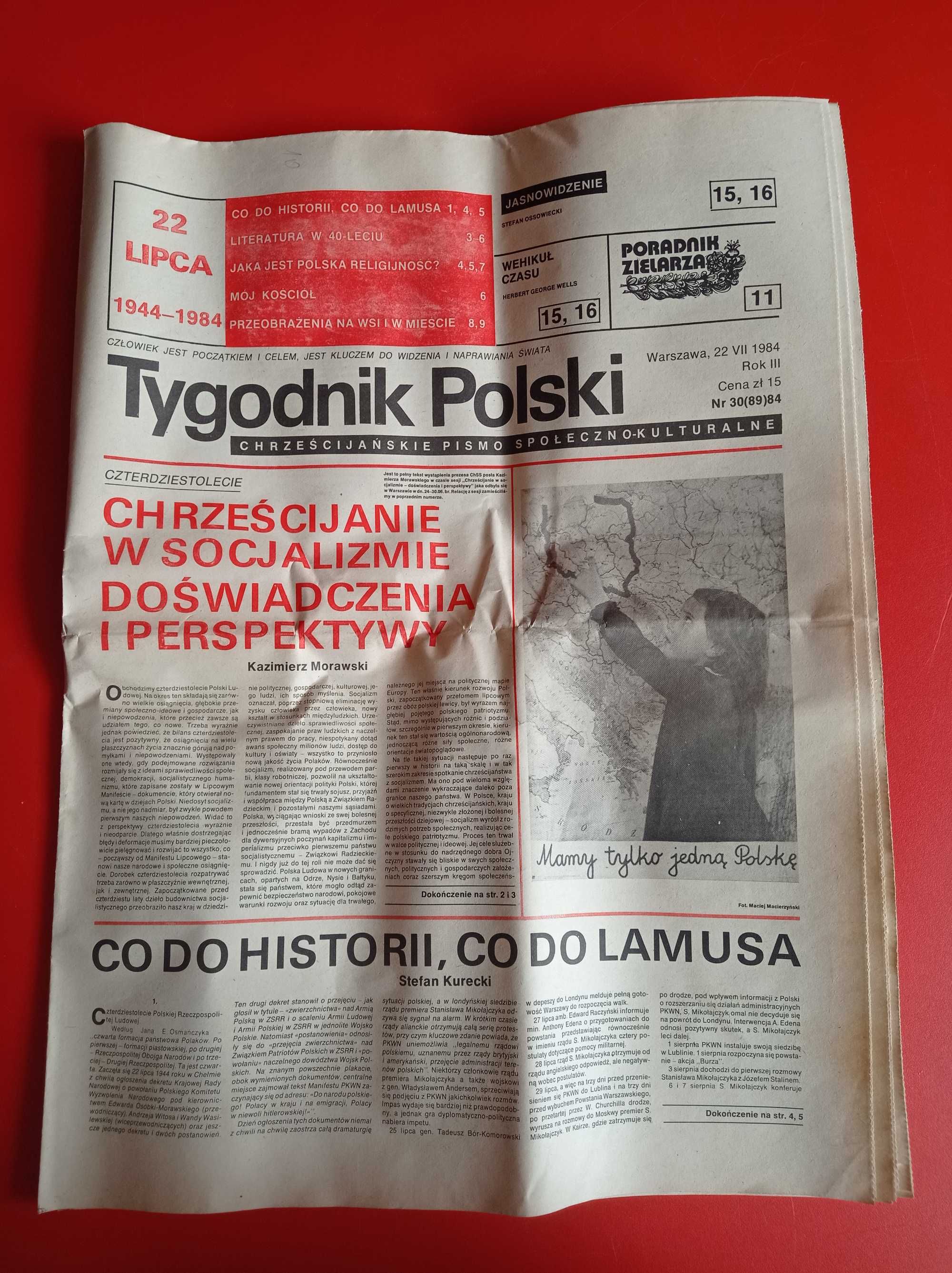 Tygodnik Polski, nr 30/1984, 22 lipca 1984