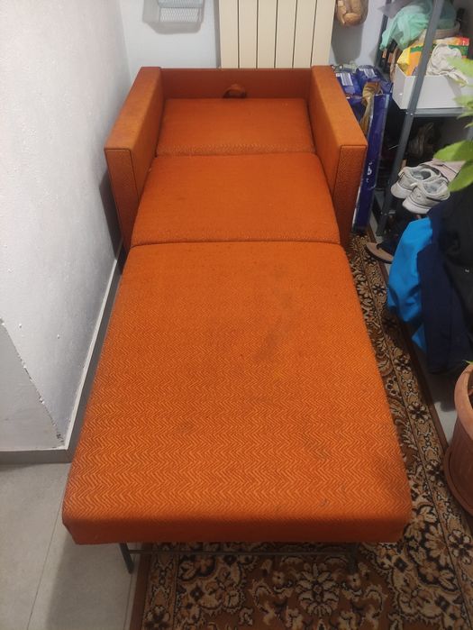 Łóżko pojedyncze , fotel pojedynczy rozkładany , amerykanka ,