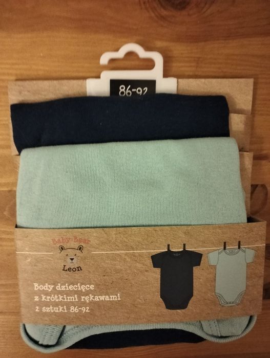 Body z krótkim rękawem 2 szt. rozm. 86-92