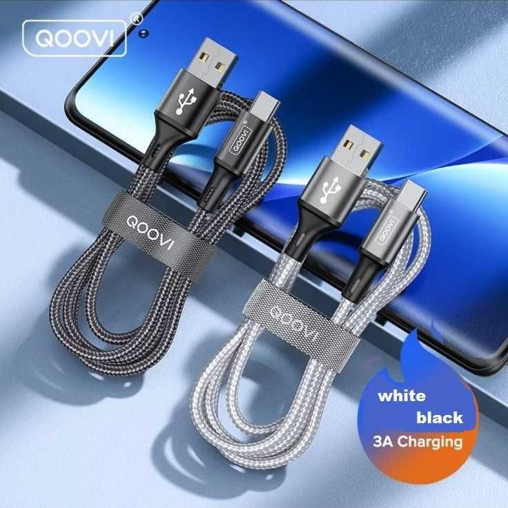 Гнучкий кабель 3A для зарядки смартфонів, USB - C Type