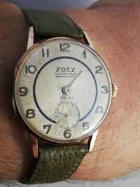 Relógio Vintage zoty, supremus 17 rubis, plaque de ouro , calibre AS 1
