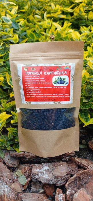 Чорниця сушена, карпатська (сушеная черника с Карпат),100 грам/220 грн