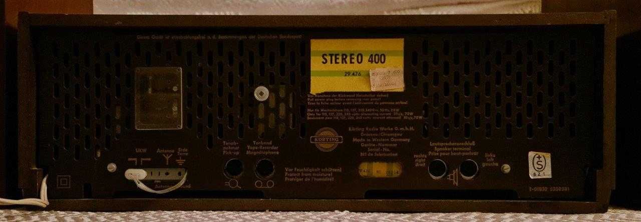 Radio Antigo Vintage KORTING Stereo 400 com 2 colunas