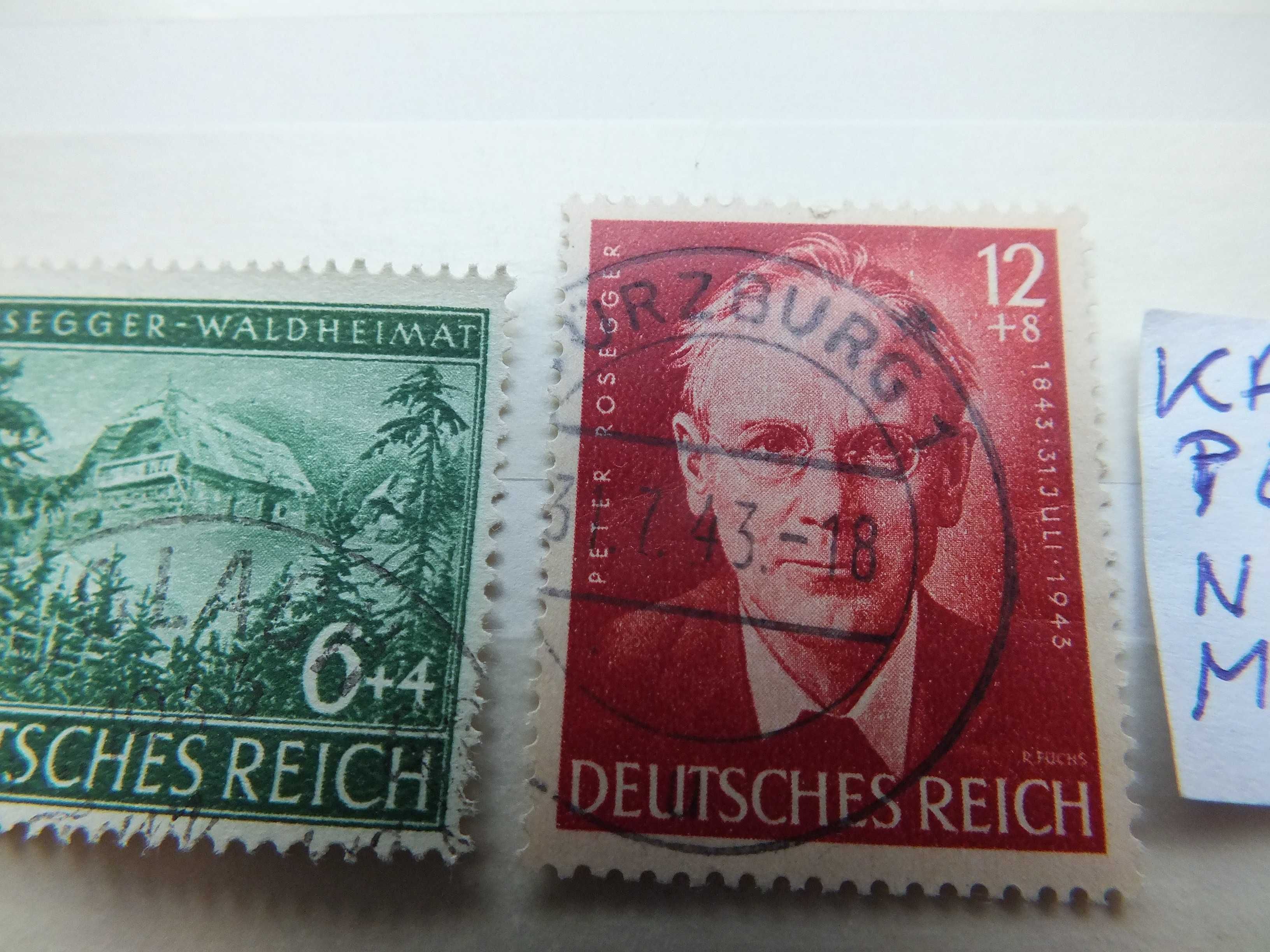 3szt. znaczki seria Mi854, Mi855 Niemcy 1943r. Rzesza kasowane DROŻSZE
