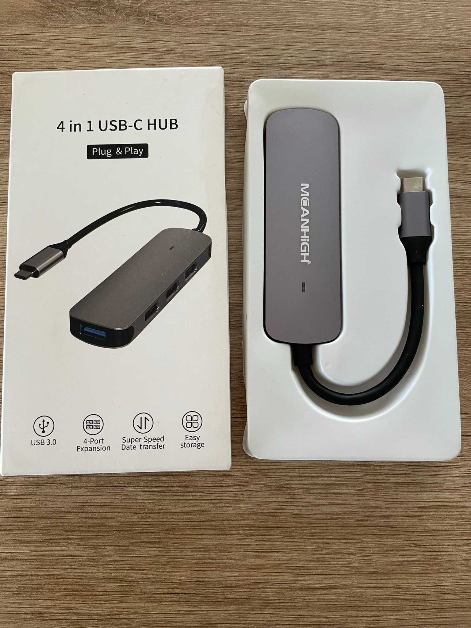 Hub USB C 4-portowy MEANHIGH