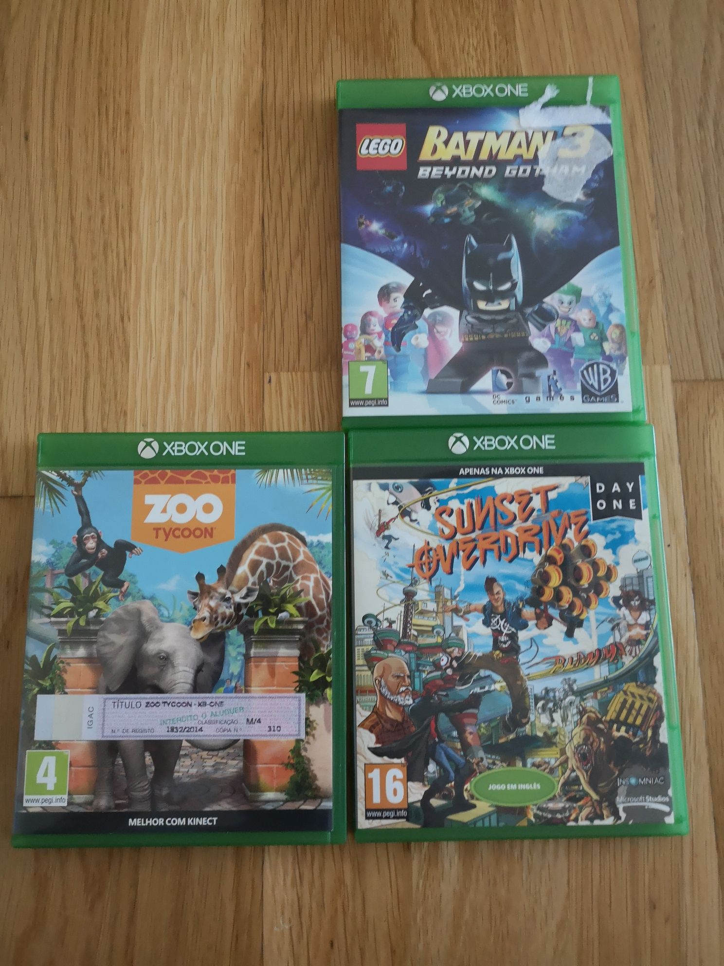 Jogos Xbox One (batman 3/zoo Tycoon/sunset)