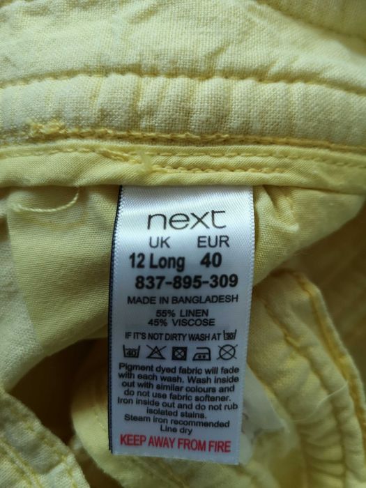 Spodnie na lato len Next 12 lniane