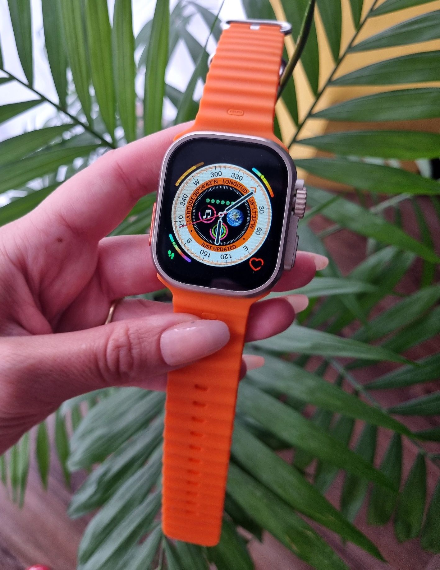 Smartwatch S8 Ultra pomarańczowy pasek
