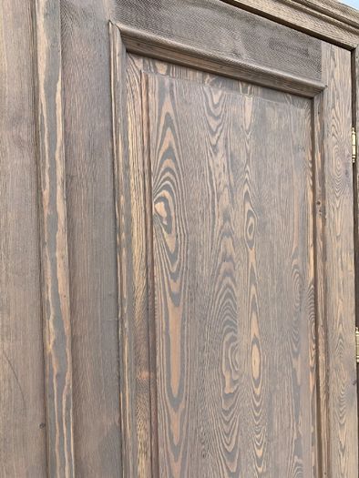 Drzwi lite drewniane dwuskrzydłowe szczotkowane postarzane OLEJOWANE