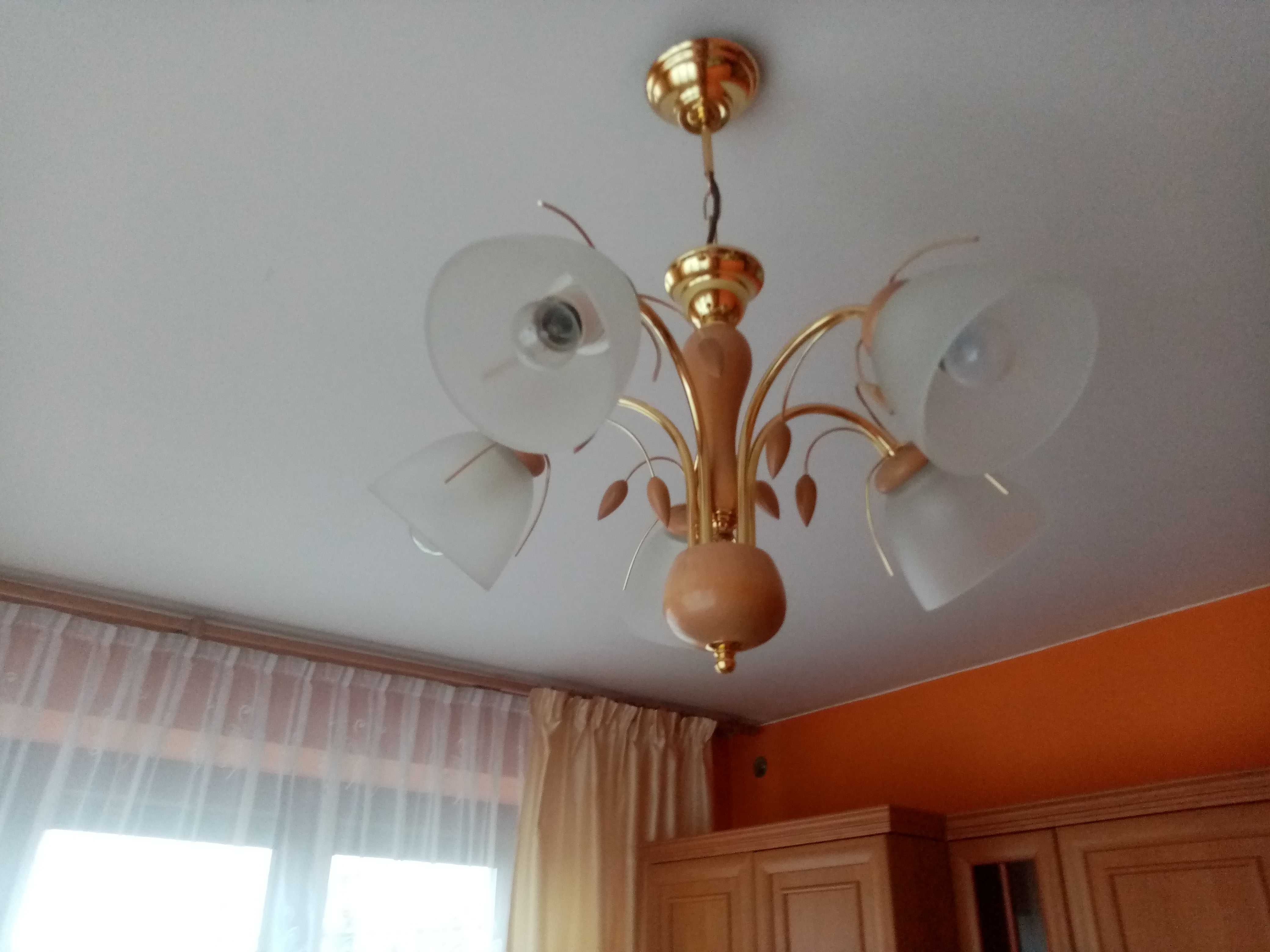 Lampa pokojowa ze szklanymi kloszami