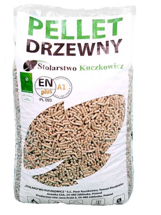 Pellet Kuczkowicz 15kg A1ENplus certyfikat rozładunek HDS lub winda