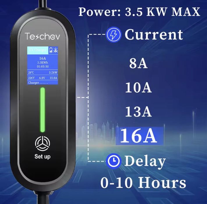 Przenośna ładowarka samochodowa Teschev 3,5 kW typu 2 NOWA!