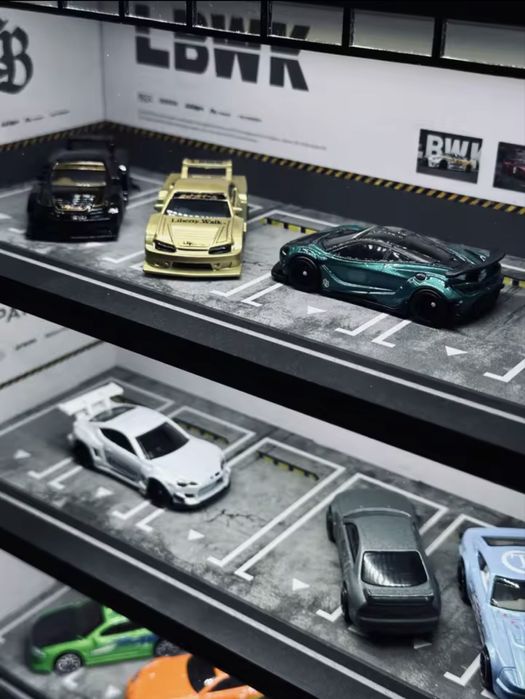 Dioramas Garagem Liberty Walk/Rocket Bunny com iluminação LED