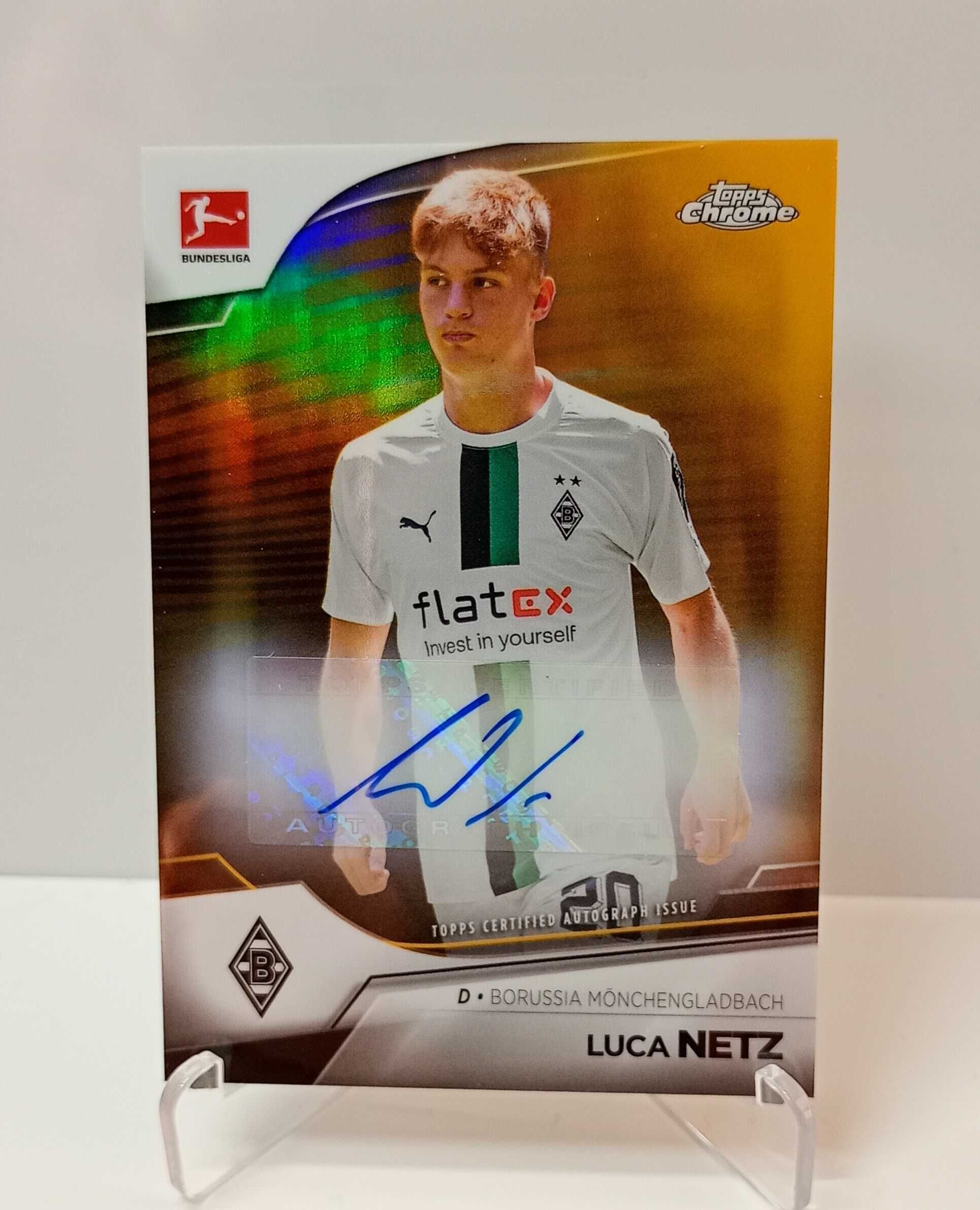 Luca Netz Borussia M. karta autograf Topps Chrome Bundesliga 2022/2023