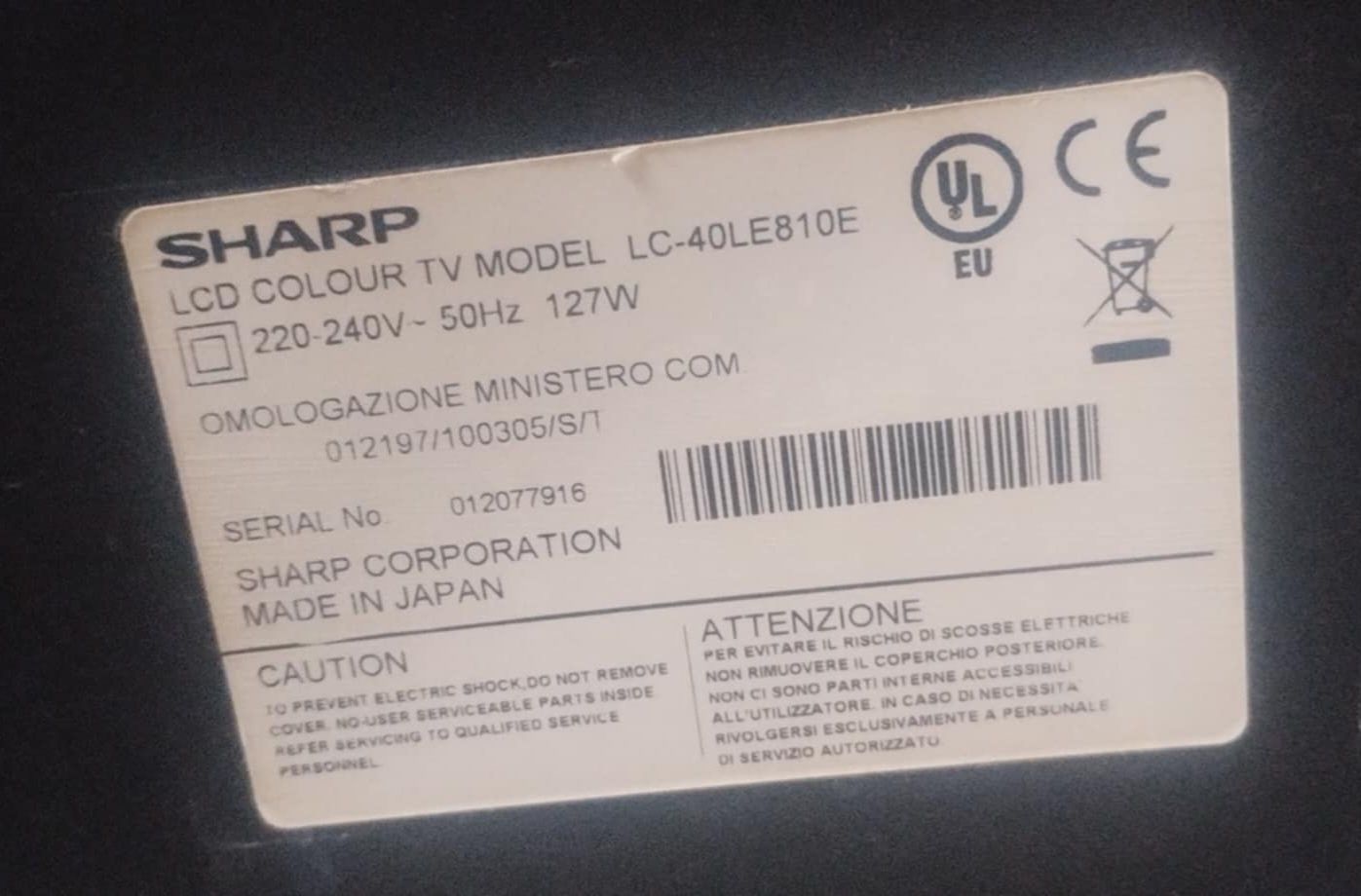 Telewizor sharp 40 cali