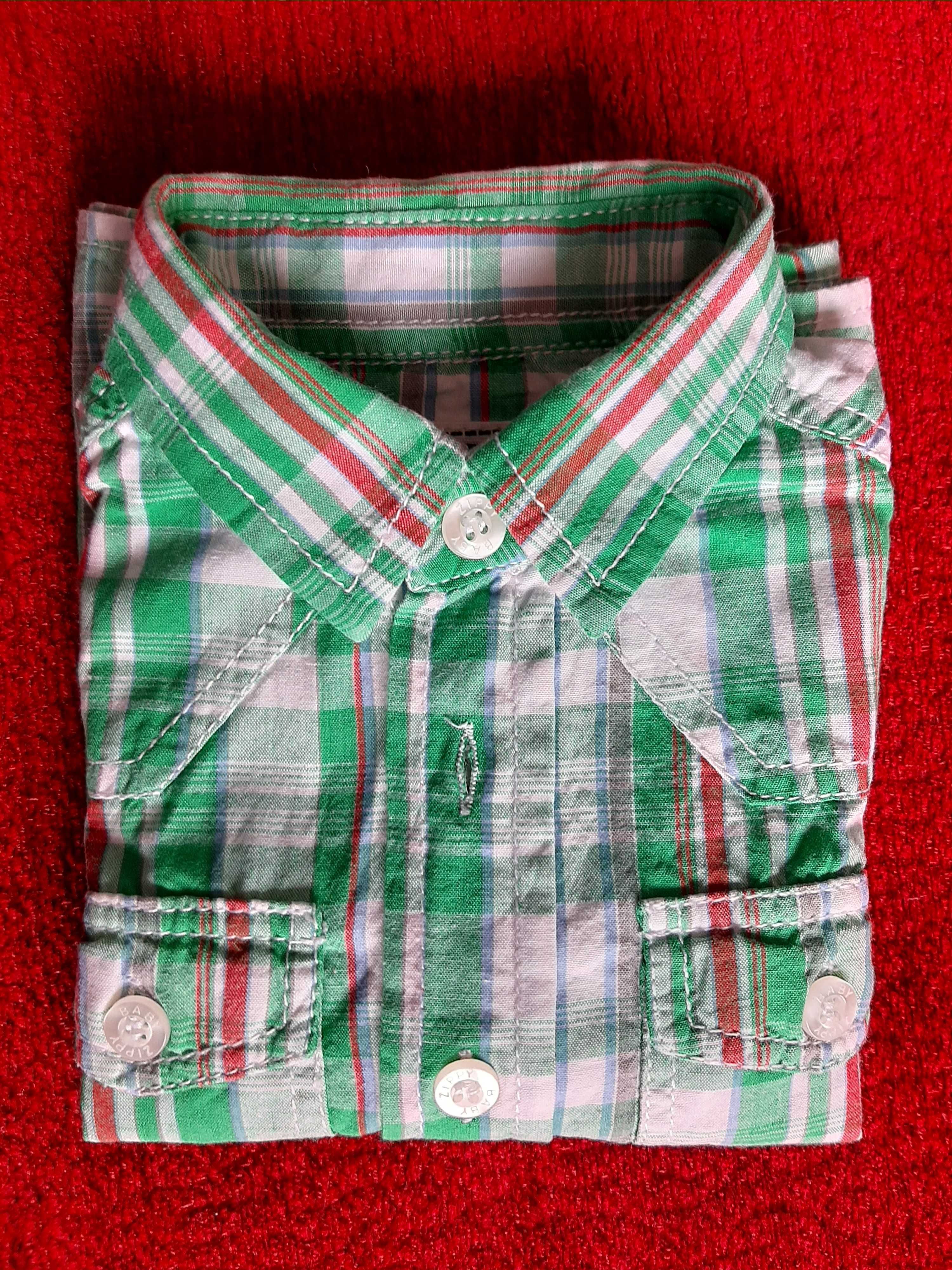 Camisa Quadrados M.Curta 6-9M (68cm)