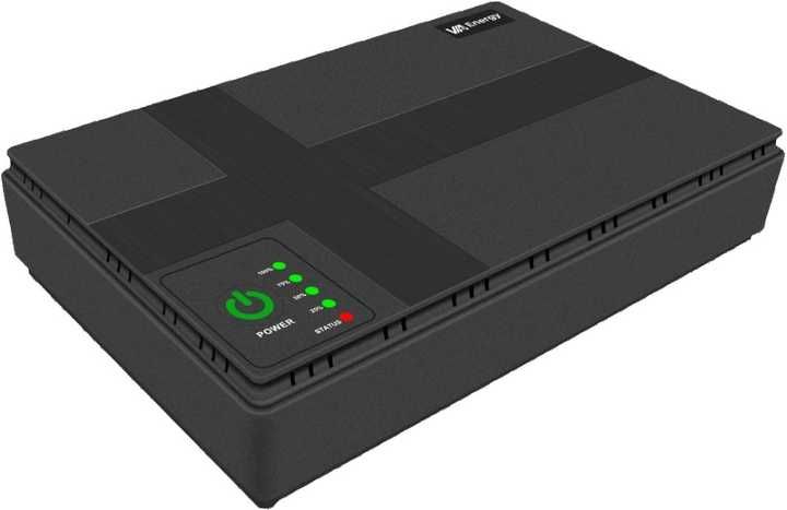 mini UPS, безперебійне живлення для роутеру, 10400/8800/5300 mah Black