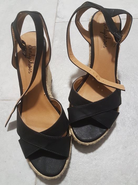 Półbuty koturny 38 wysokie