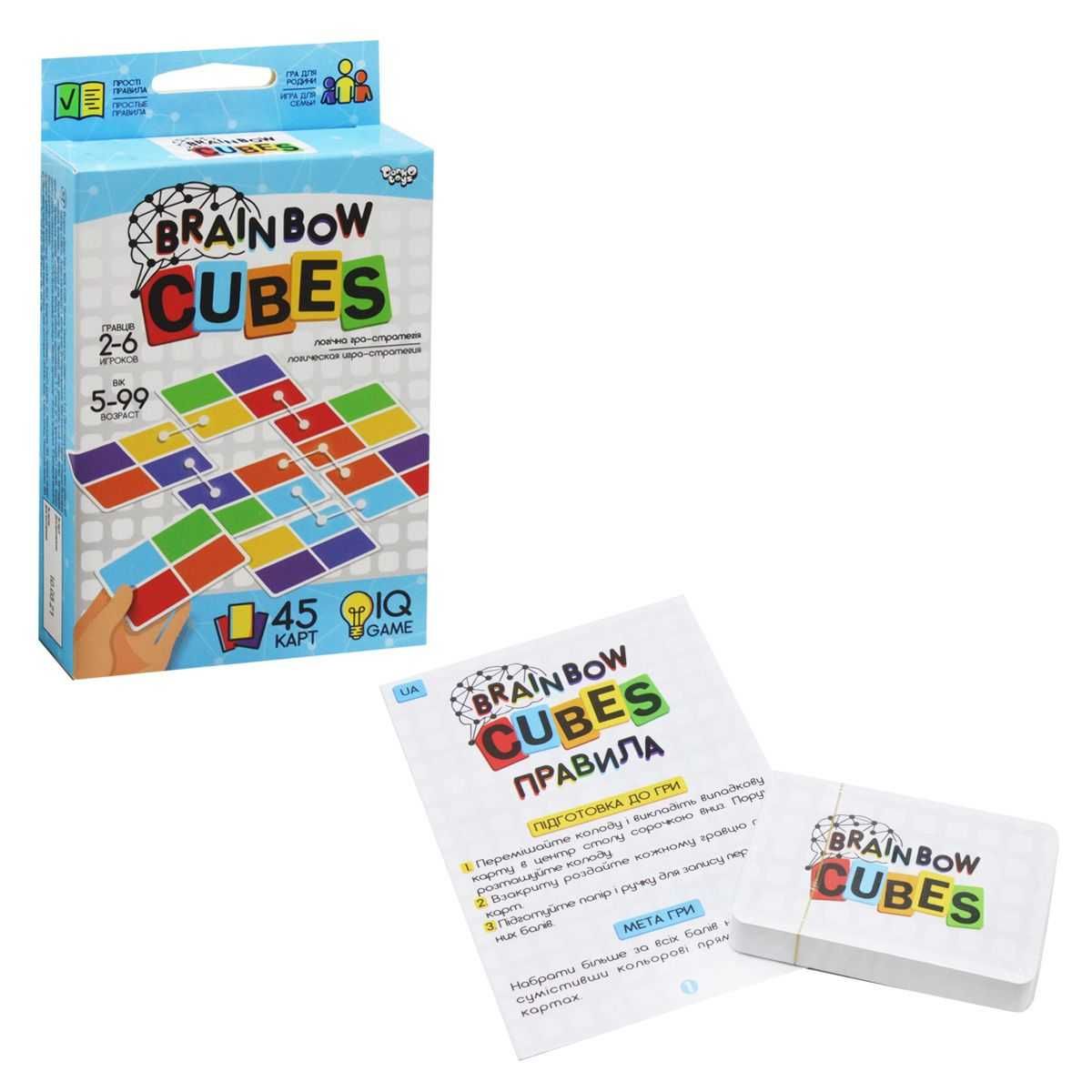 Игры Danko Toys Brainbow HEX, Brainbow Cubes, Hexis (Укр)