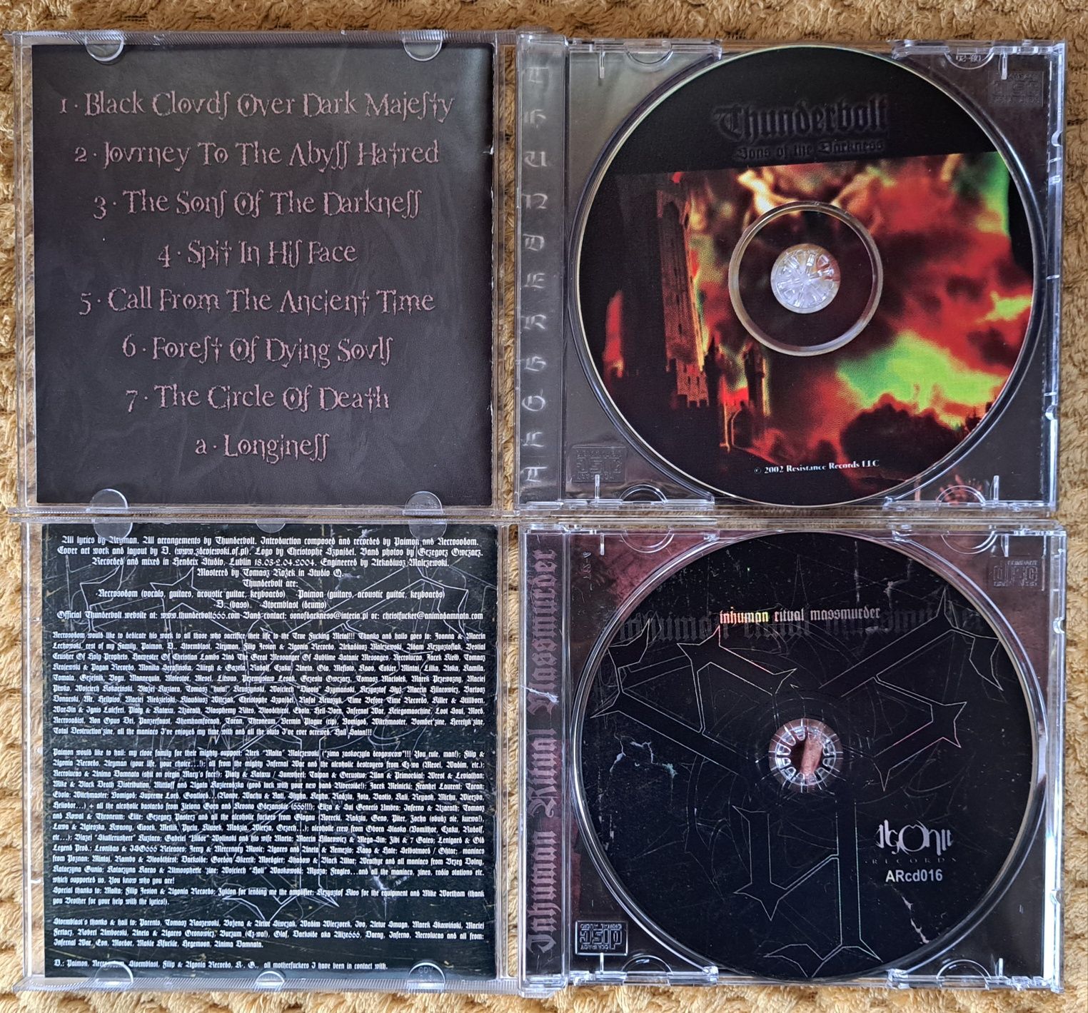 4 x CD Thunderbolt Polski Black Metal Cult