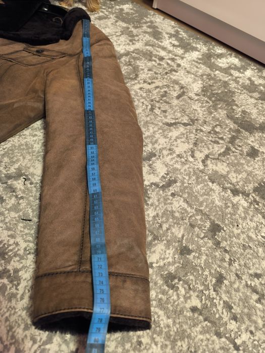 Чоловіча шкіряна зимова куртка натуральна хутро та шкіра Італія