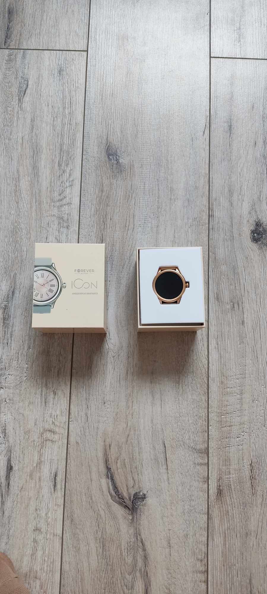 Nowy smartwatch forever icon ll aw-100 różowe złoto