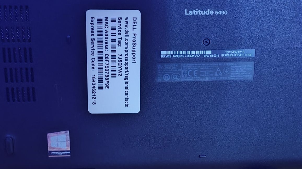 Laptop DELL Latitude 5490 14'/HD+/i5-8350U/16GB/512GB/WWAN 4G/LTE