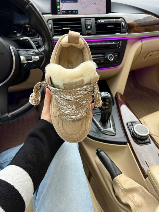 Женские ботинки UGG Lowmel Sneaker Beige 36-41 Натур Овчина! Купить!