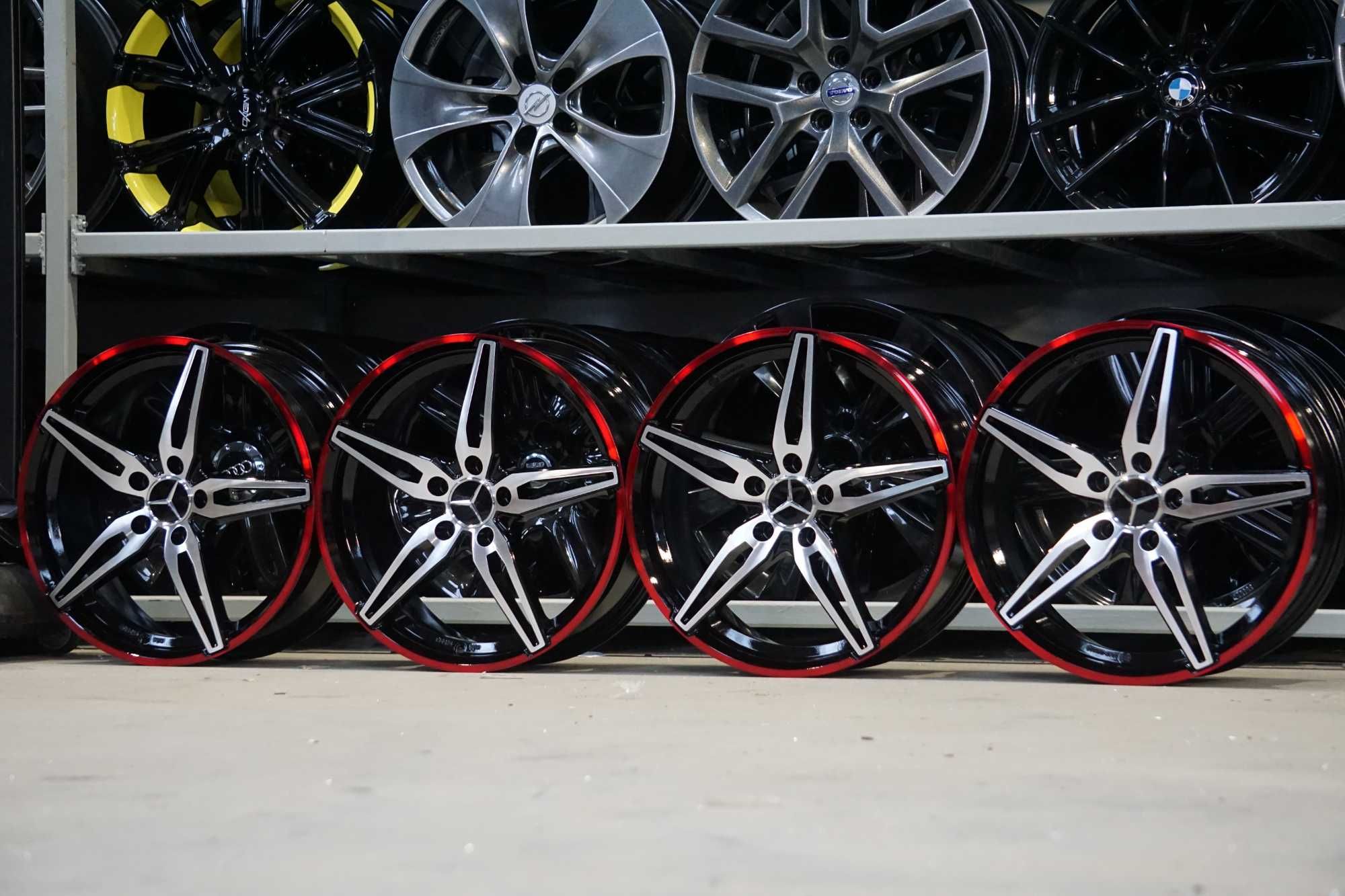 Alufelgi Carmani 5x112 7,5Jx18 et52 cb66,6mm wyjatkowe! candy red cnc!