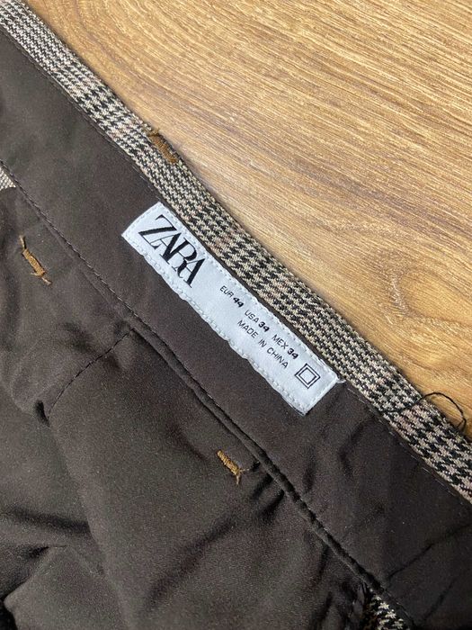 4 Pary spodni 7/8 męskie krata (Zara, Pull&Bear)