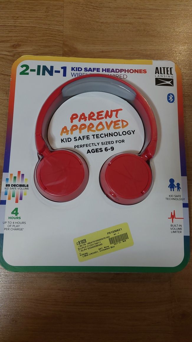 Słuchawki nauszne dla dzieci Altec Lansing Kid Safe 2-In-1 Bluetooth