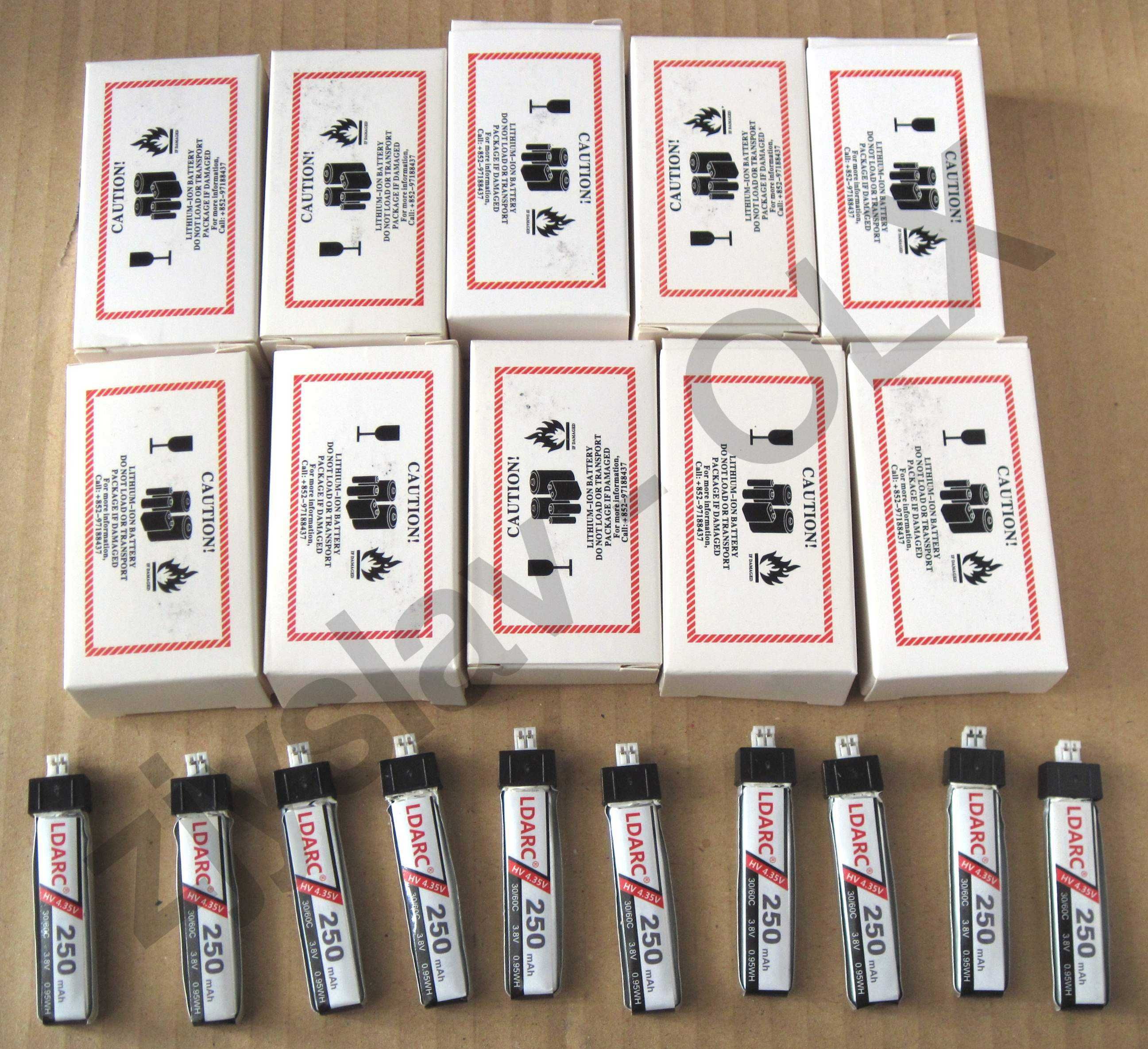 Akumulatory baterie LiPo 1s 3.7V HV LDARC 250mAh 30/60c PH2.0 10szt