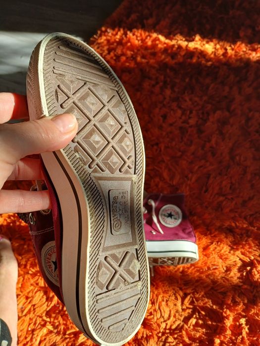 Okazja Converse All Star bordowe trampki roz 38,5 stan  jak nowe