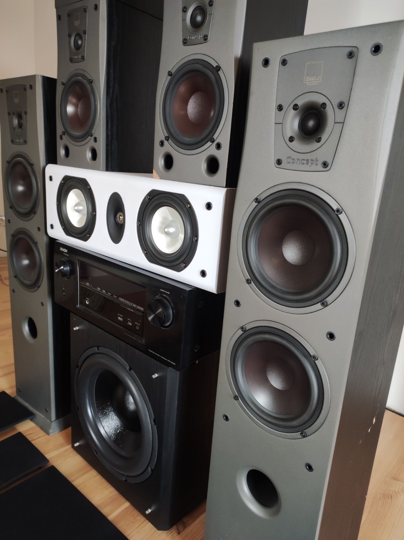 Домашний кинотеатр 7.1 полный комплект Dali Concept,  Denon avr x2000