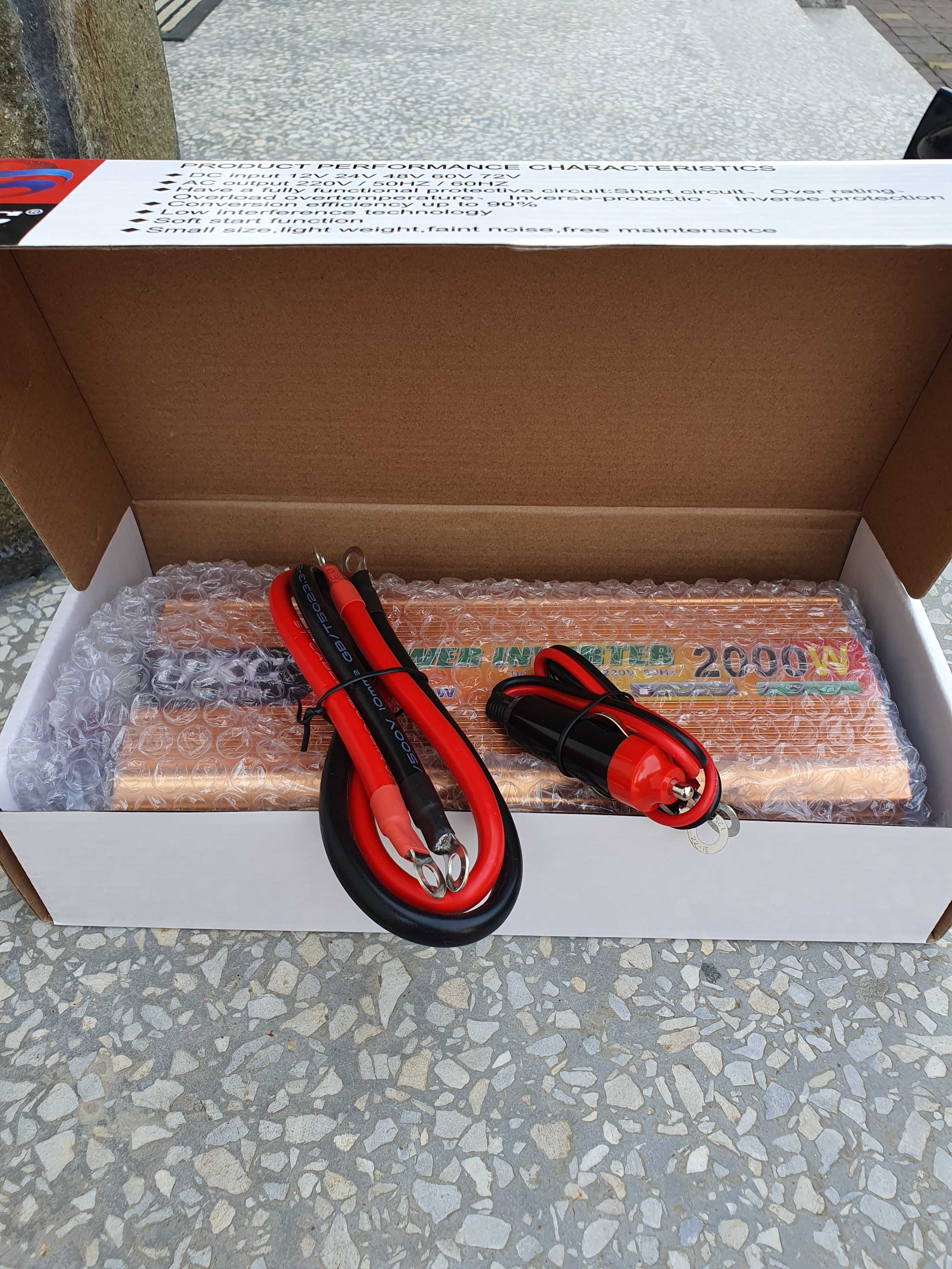 Перетворювач напруги інвертор струму UKC з 12V на 220V  2000W