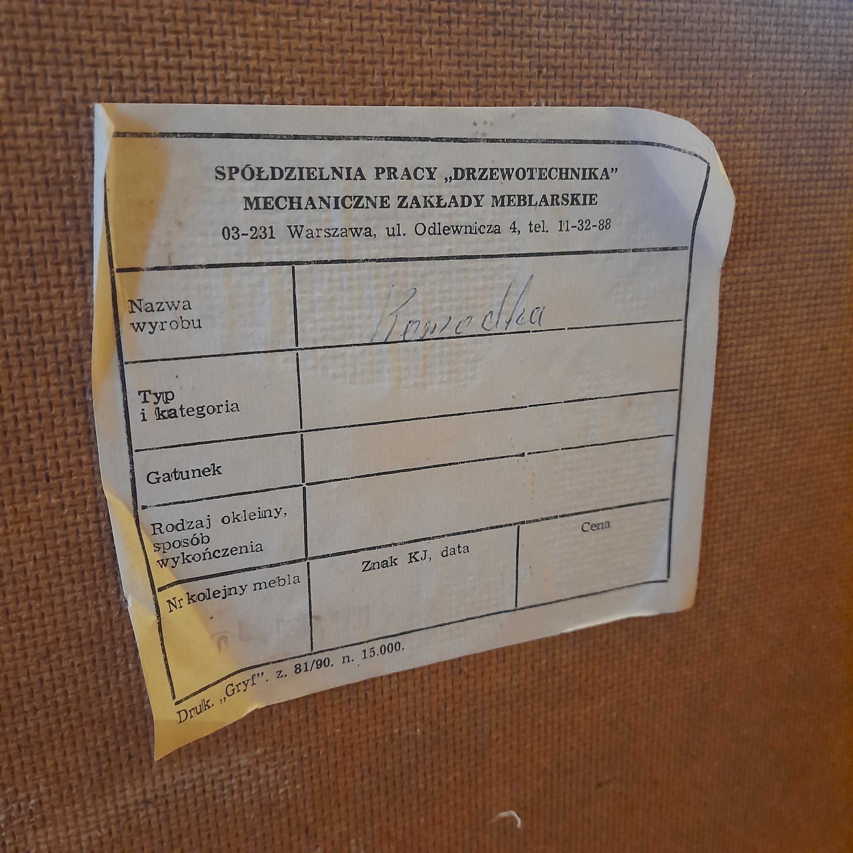 Komoda wysokość 72,5 cm