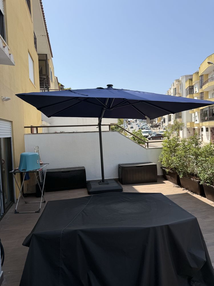 Chapeu de sol Naterual Sonira LED Azul escuro 290X290CM